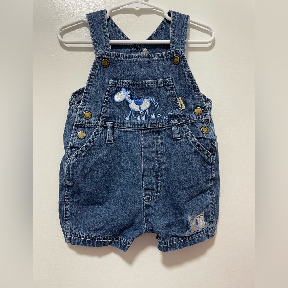 Vintage Le Top baby horse overalls rare